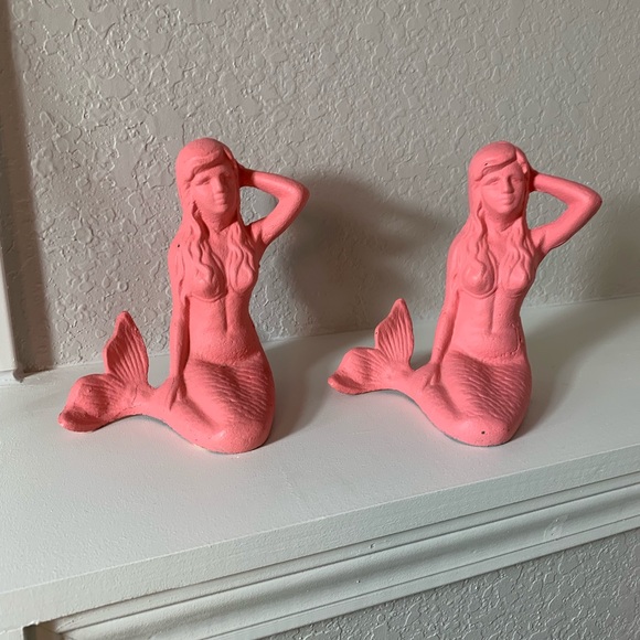 Vintage Other - Mermaid cast iron box ends